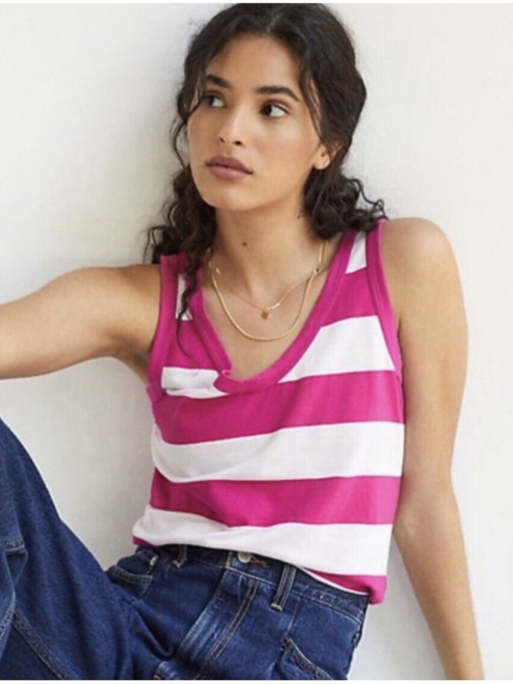 T.La Anthropologie Scoop Neck Layering Tank